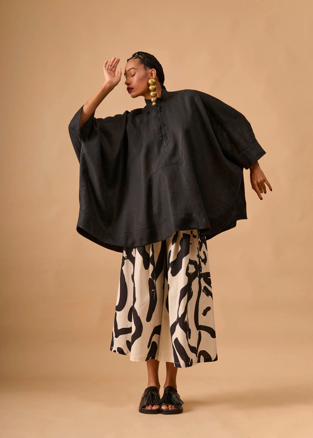 Camisa Moldura Linho Liso