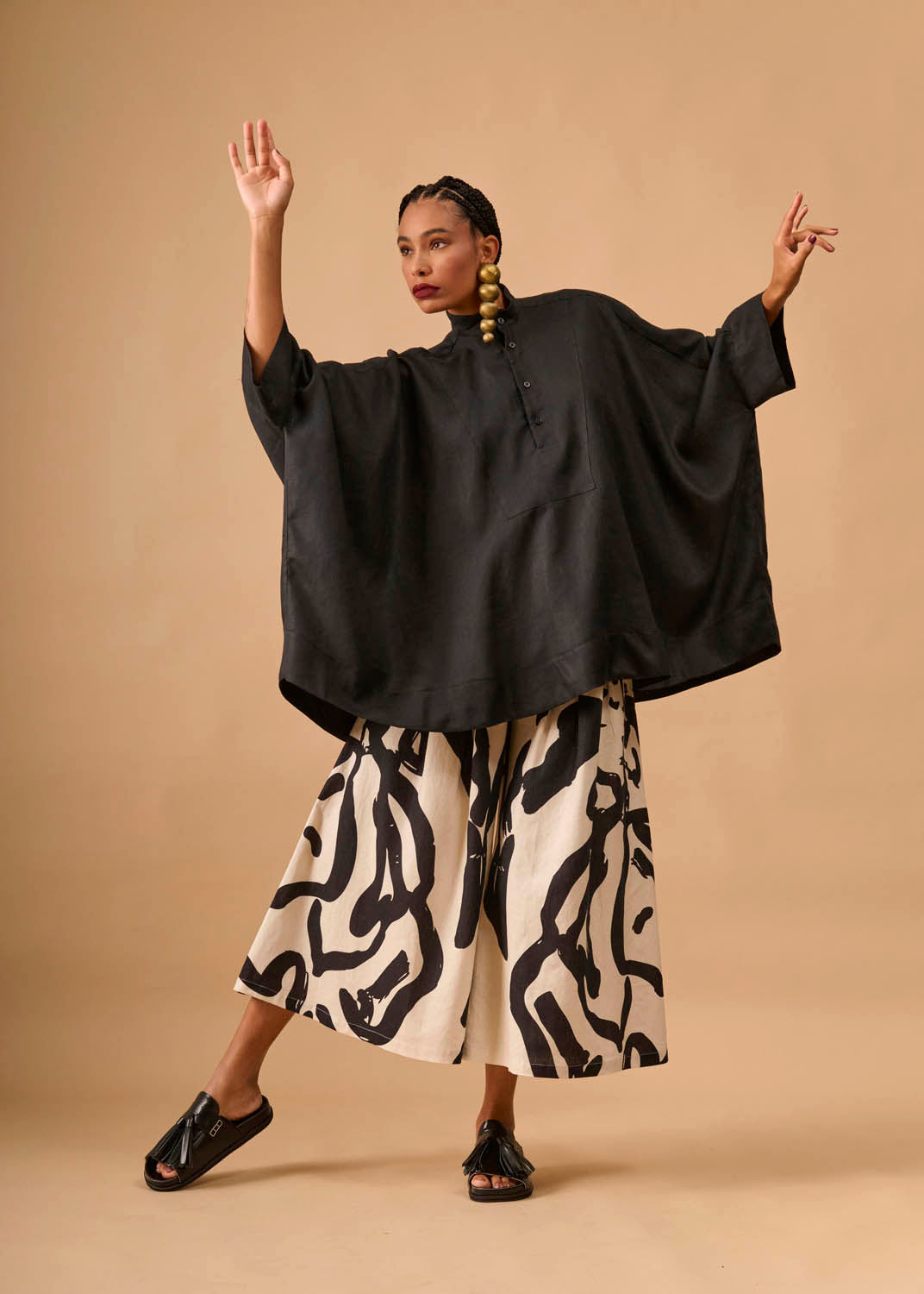 Camisa Moldura Linho Liso