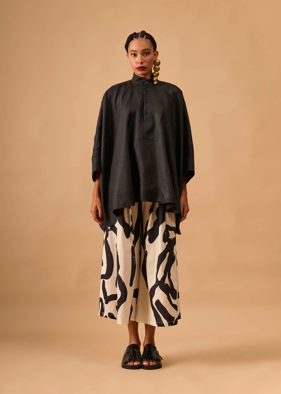 Camisa Moldura Linho Liso