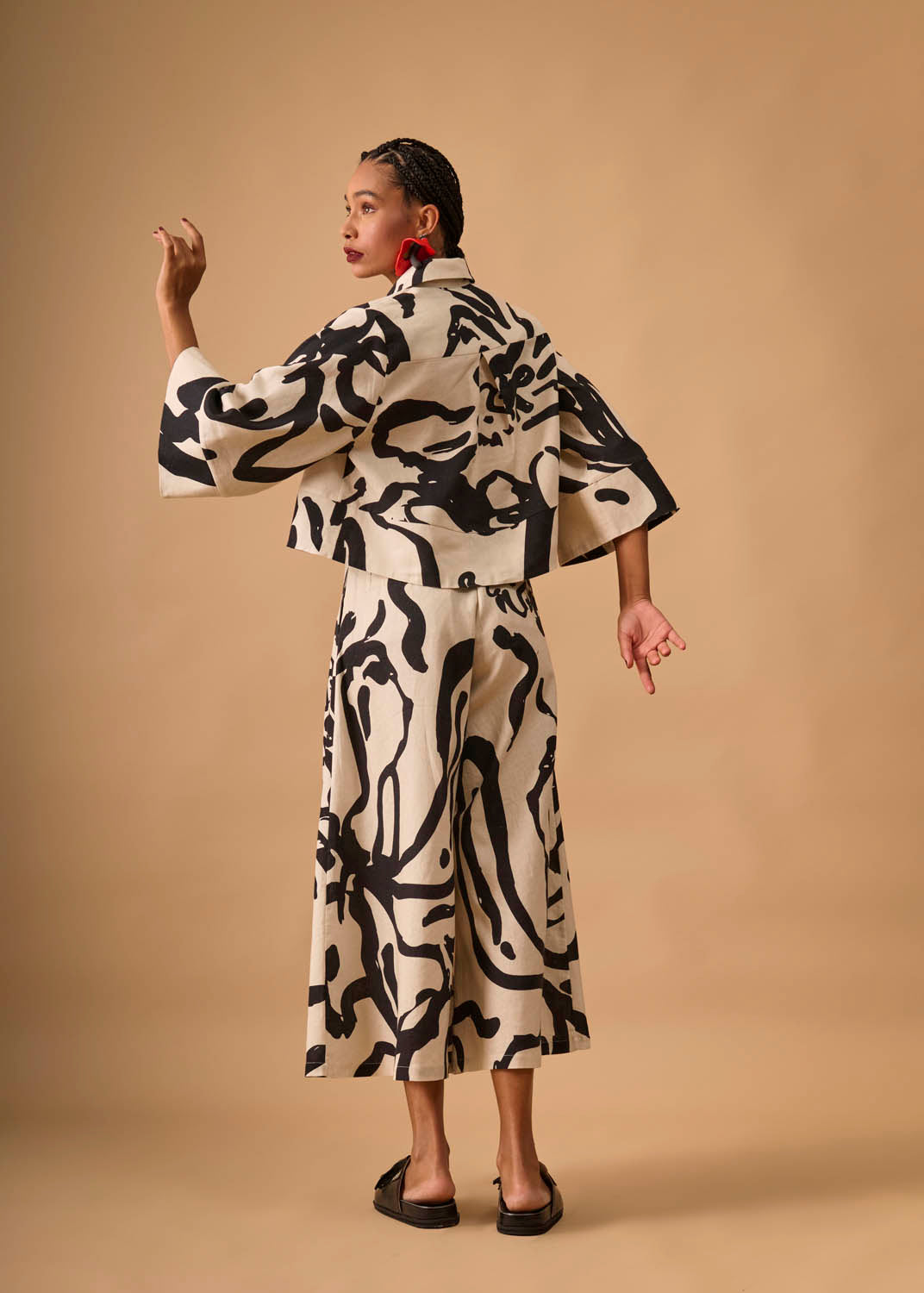 Calça Armadura Linho Estampado