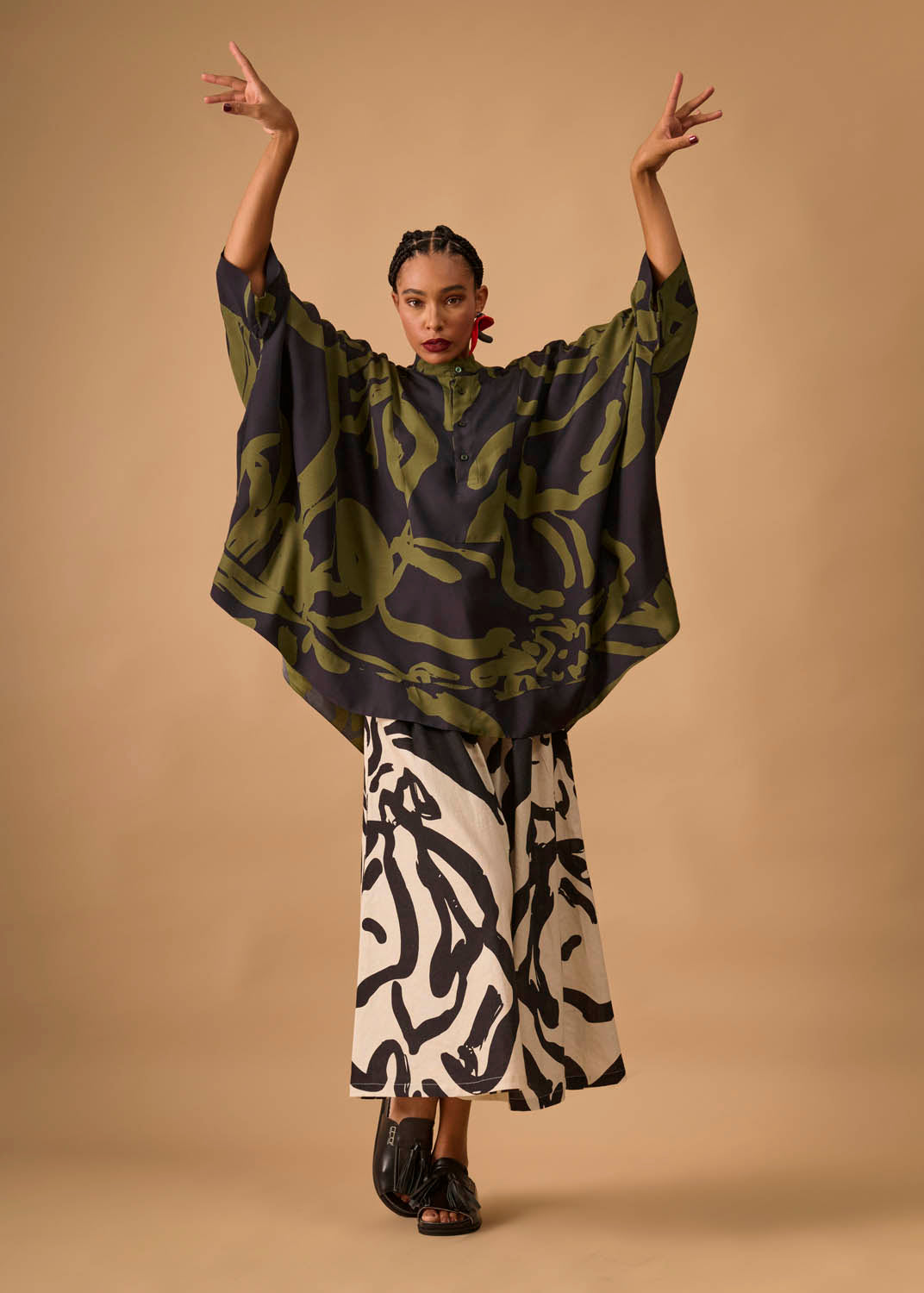 Camisa Moldura Viscose Estampado