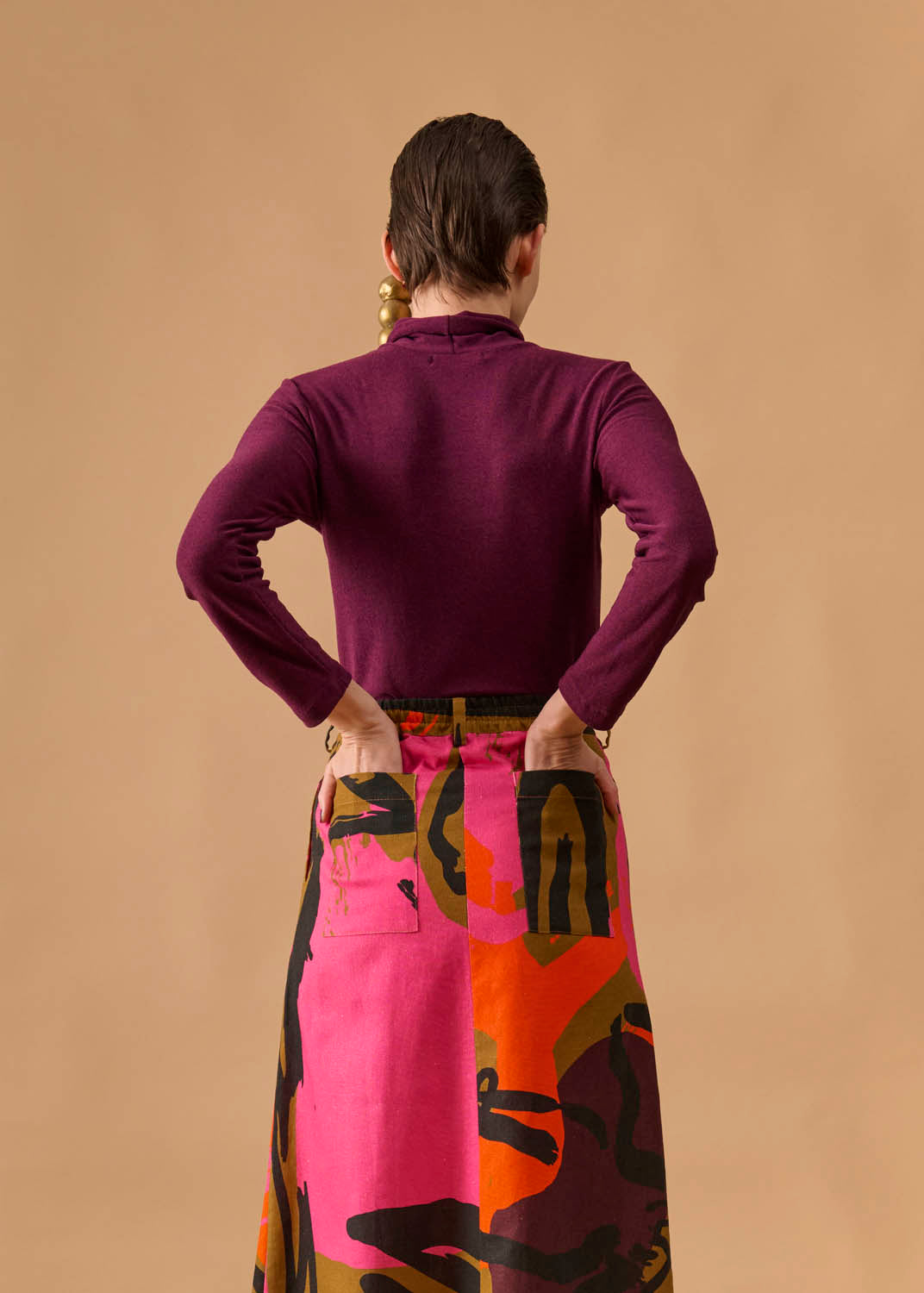 Saia Armadura Linho Estampado