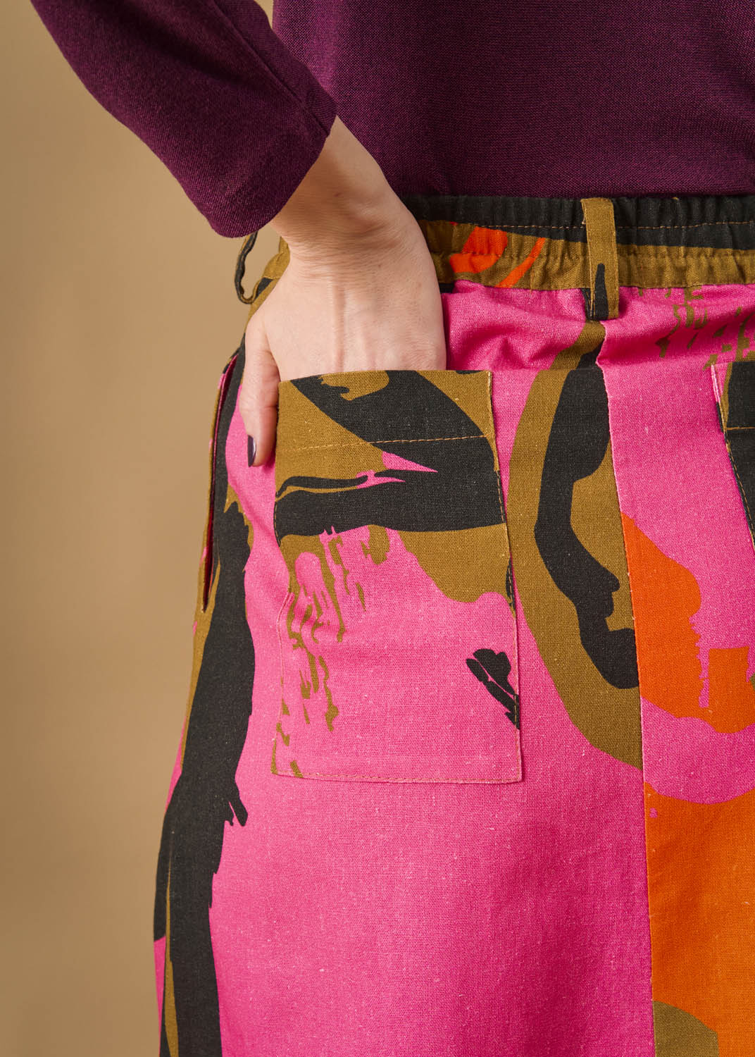 Saia Armadura Linho Estampado