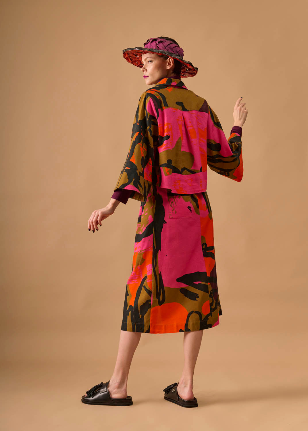 Cropped A Linho Estampado