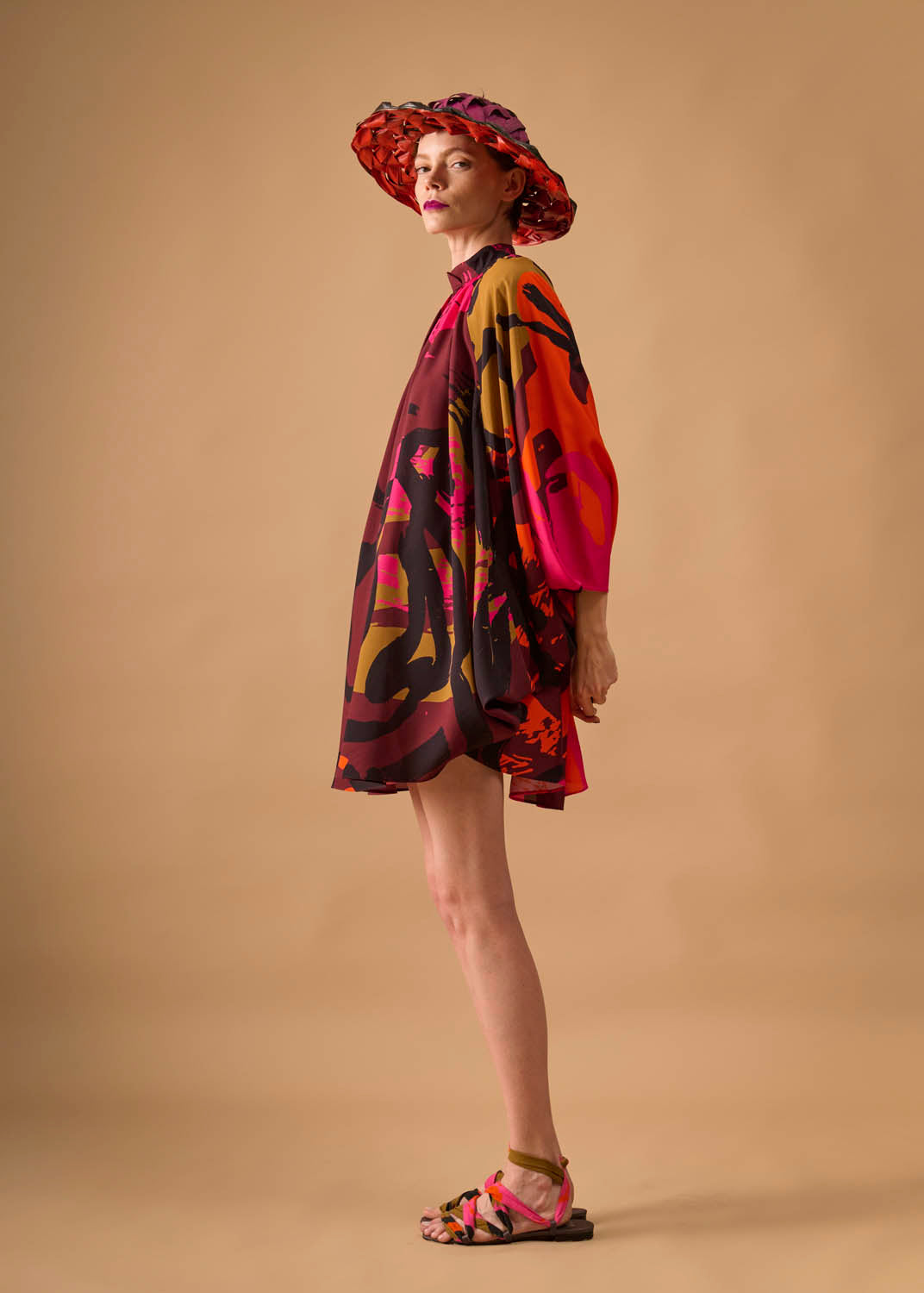 Vestido Escudo Viscose Estampado