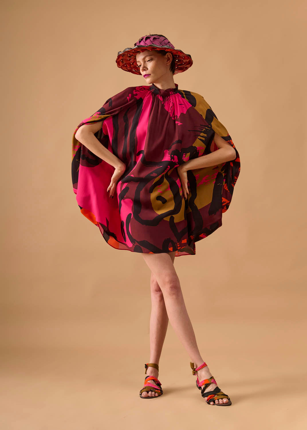 Vestido Escudo Viscose Estampado