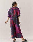 Macacão Moldura Viscose Estampado