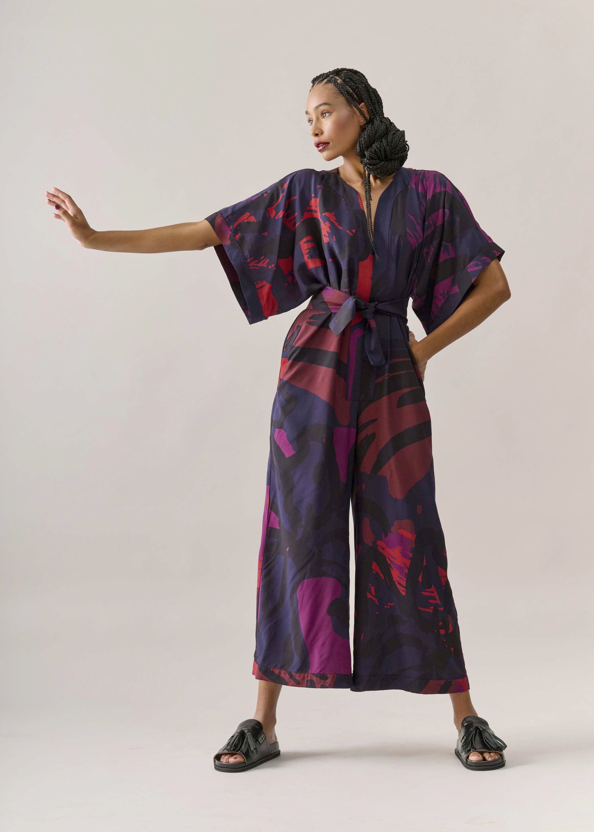 Macacão Moldura Viscose Estampado