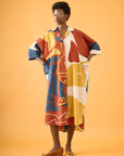 Chemise Retangulo Algodão Estampado
