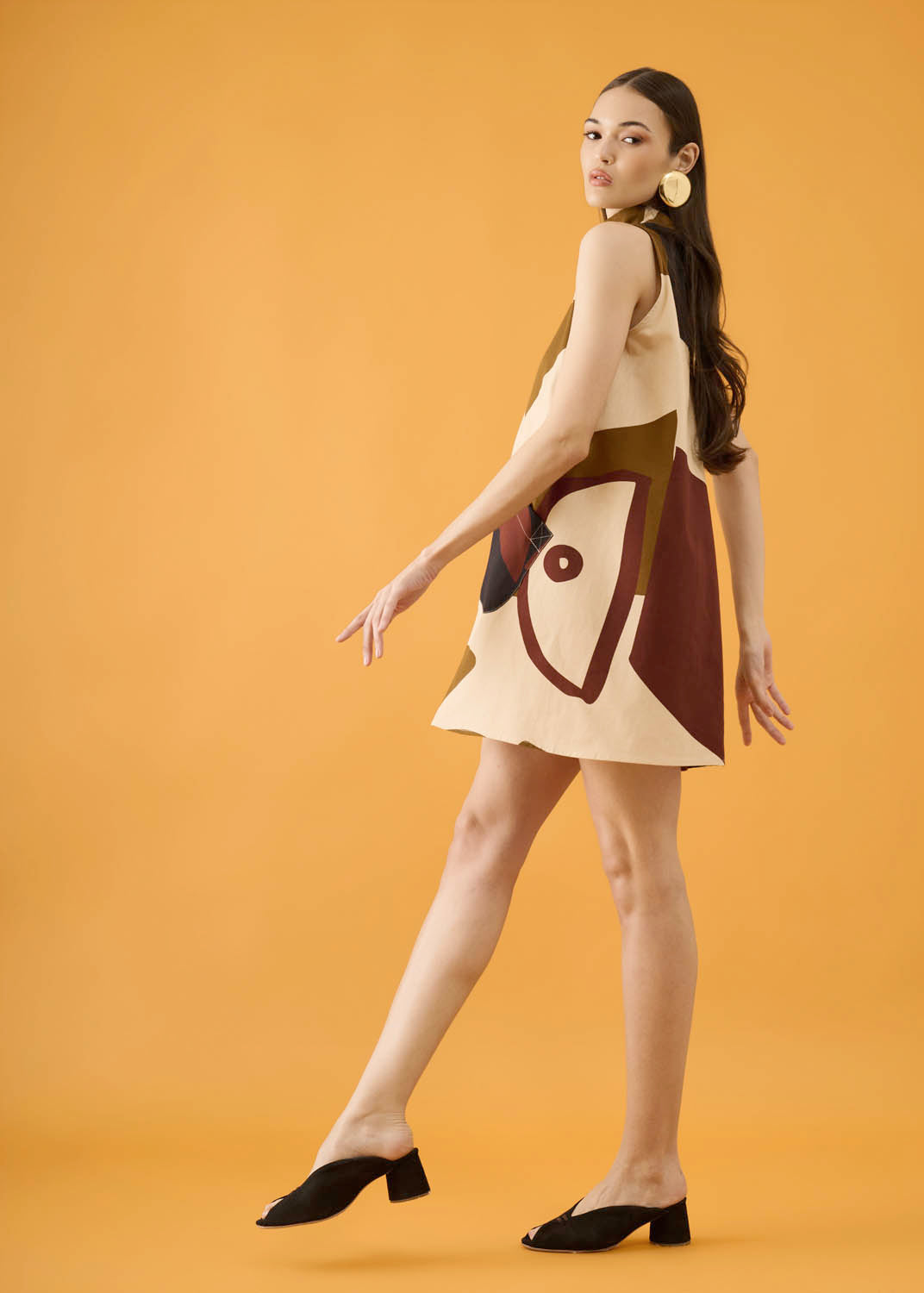 Vestido Balão Linho Estampado