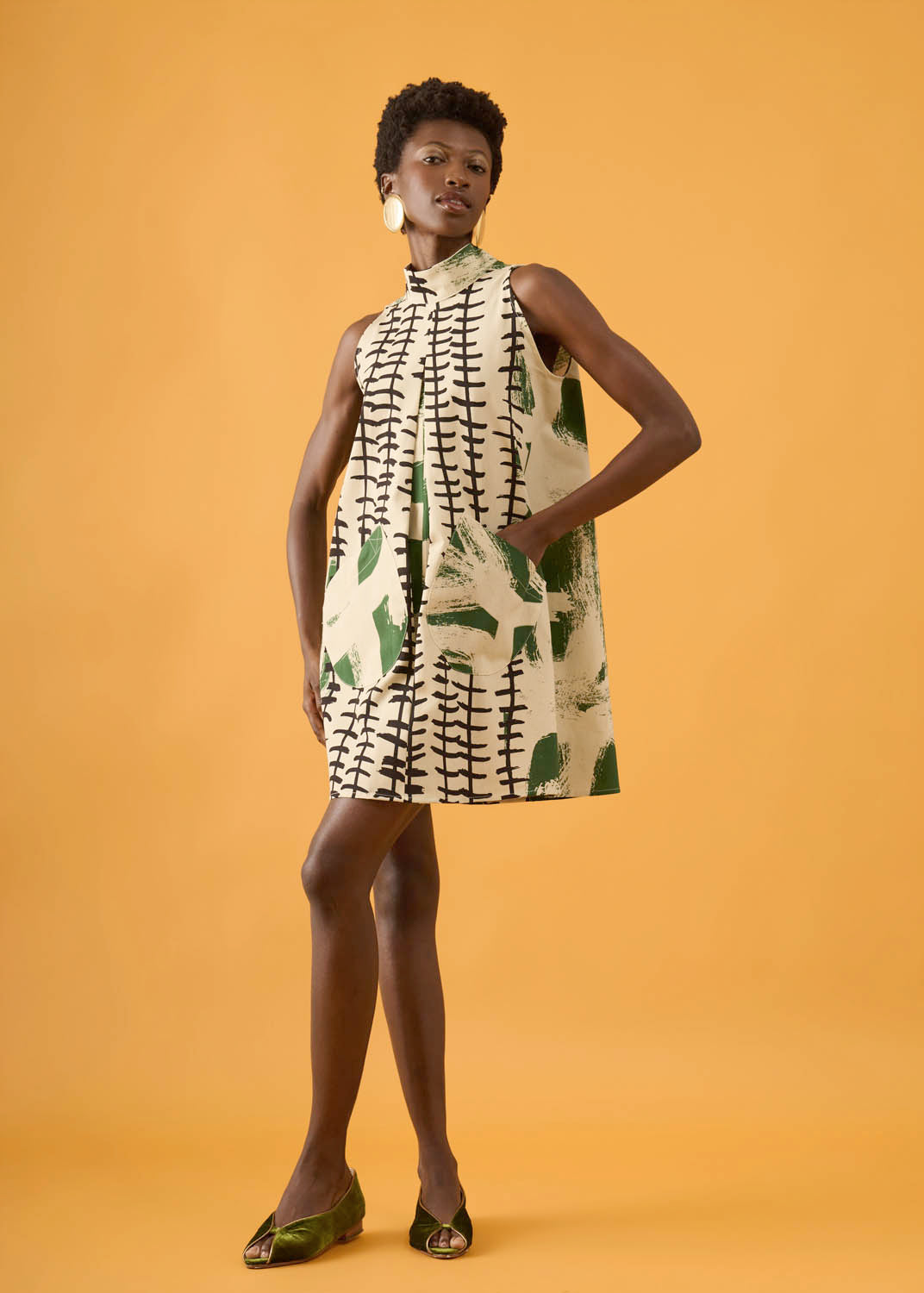 Vestido Balão Linho Estampado