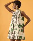 Vestido Balão Linho Estampado