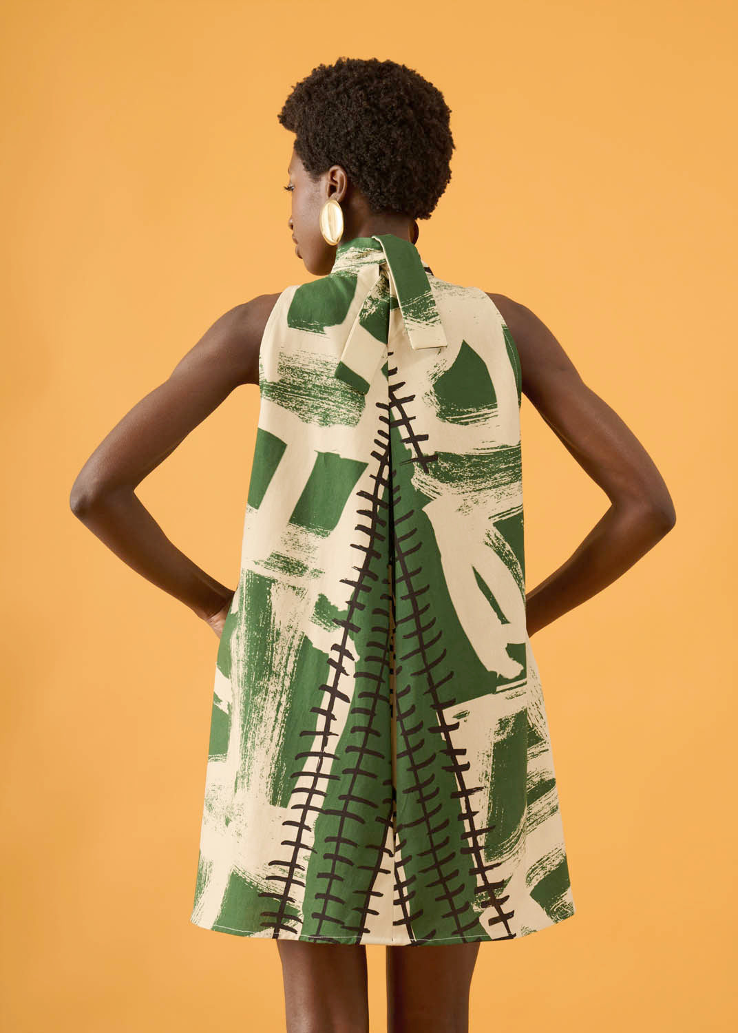 Vestido Balão Linho Estampado