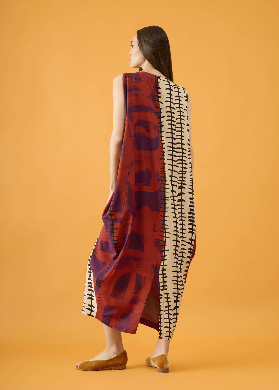 Vestido Tuba Viscose Estampado