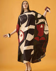 Caftan Bola Longo Viscose Estampado