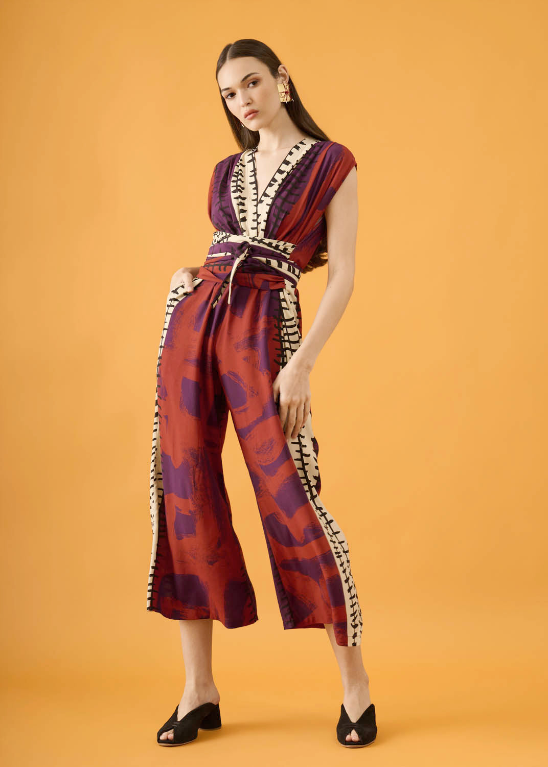 Macacão Opereta Viscose Estampado