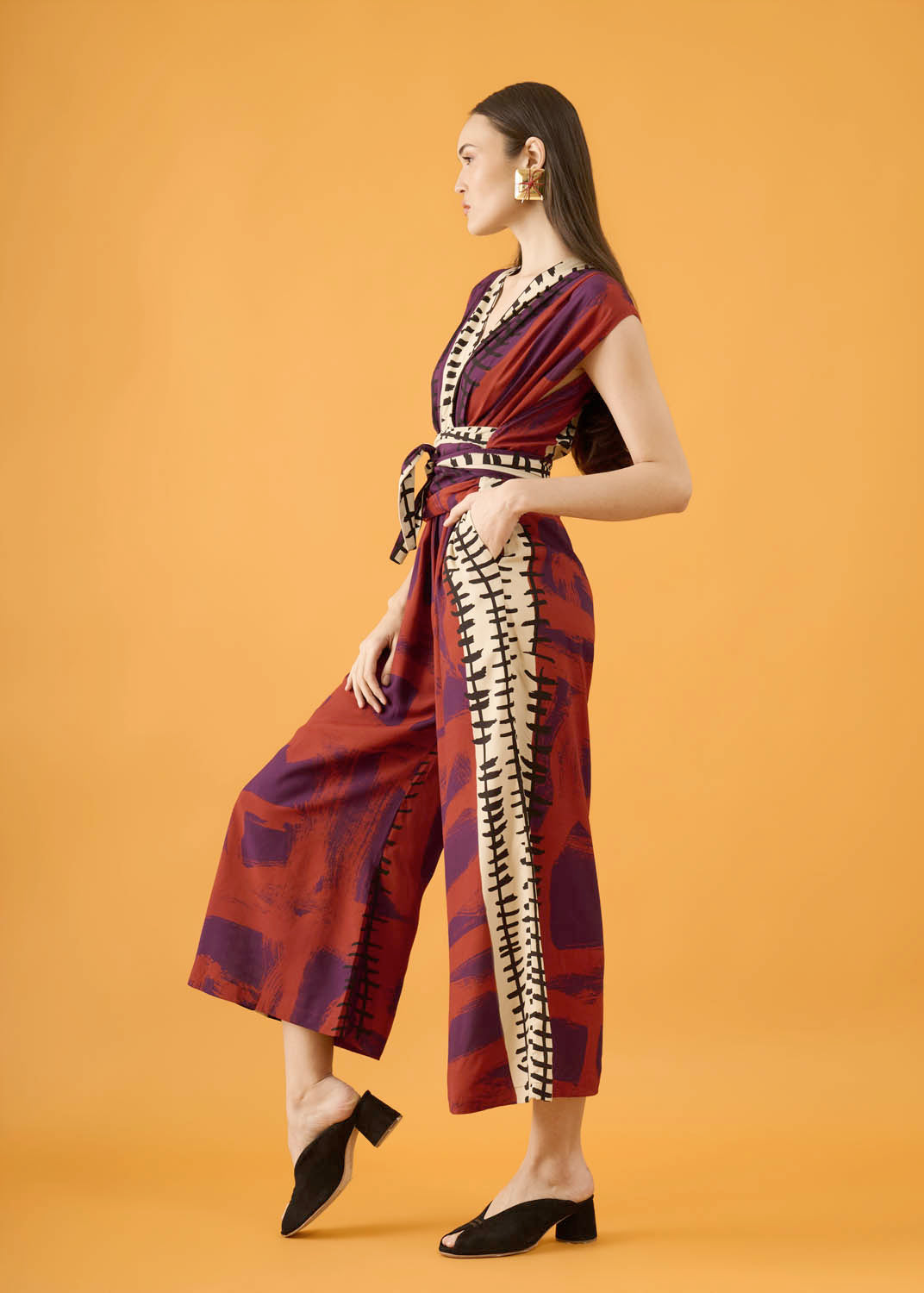 Macacão Opereta Viscose Estampado