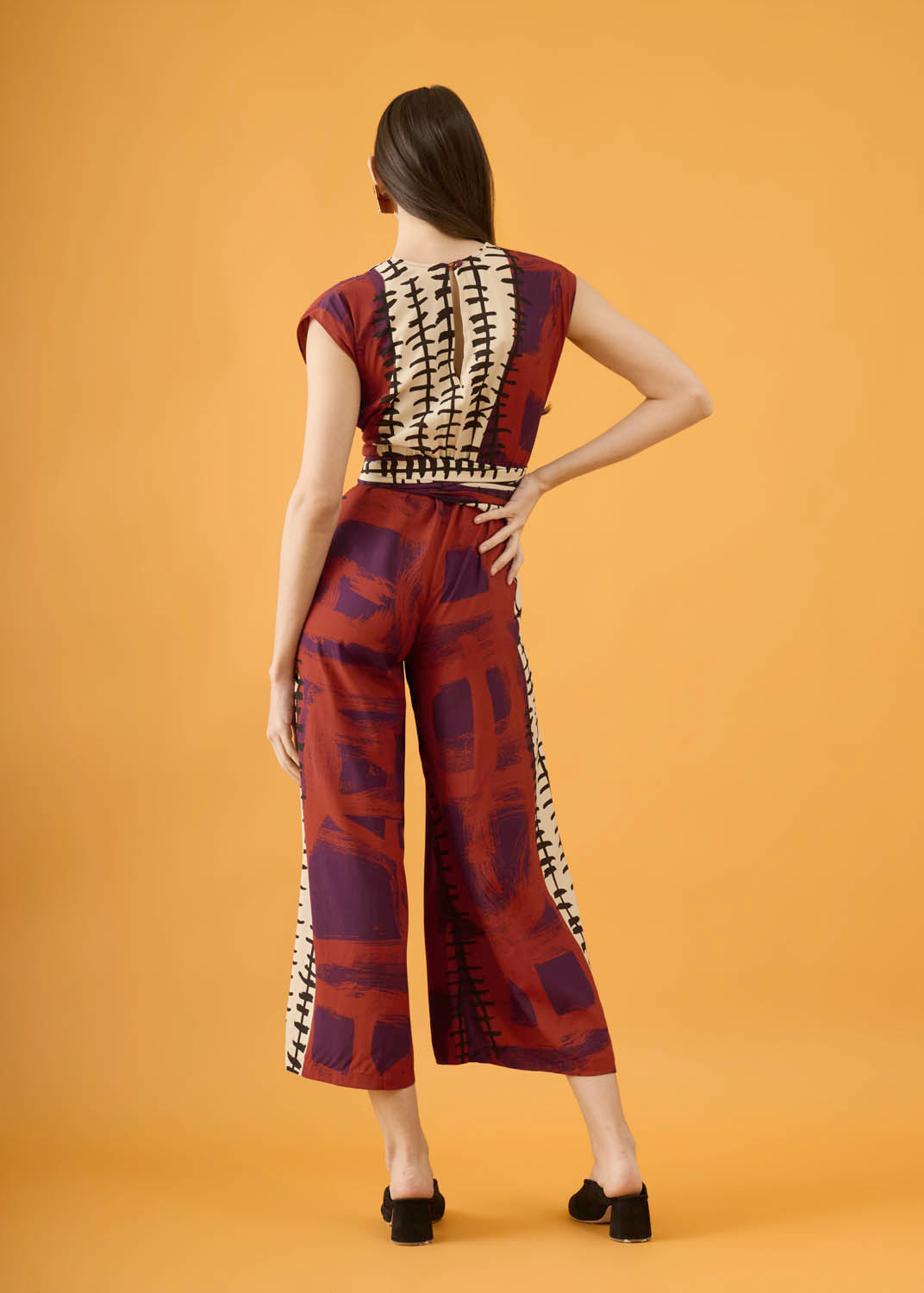 Macacão Opereta Viscose Estampado