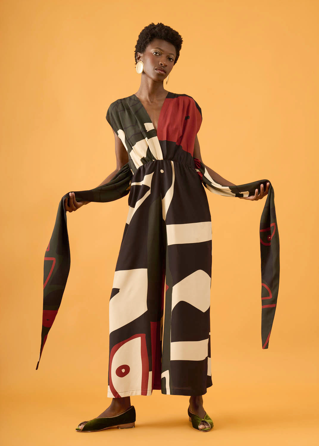Macacão Opereta Viscose Estampado