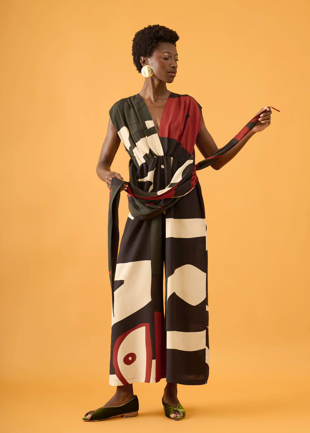 Macacão Opereta Viscose Estampado