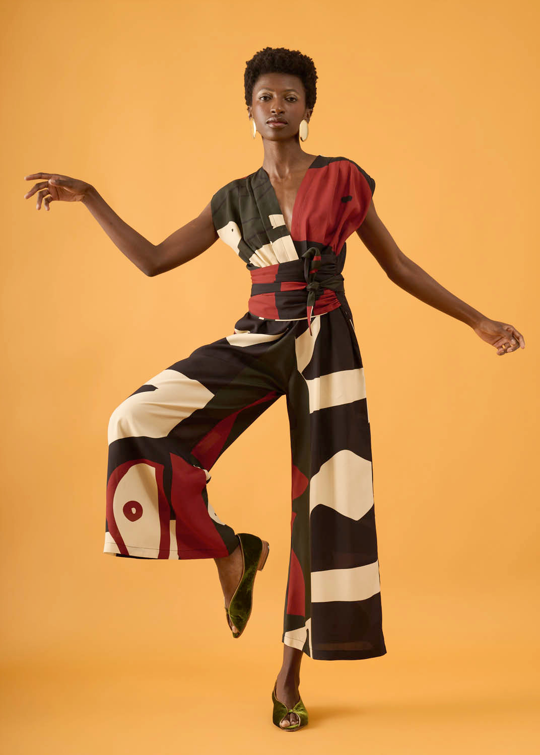 Macacão Opereta Viscose Estampado