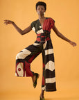 Macacão Opereta Viscose Estampado
