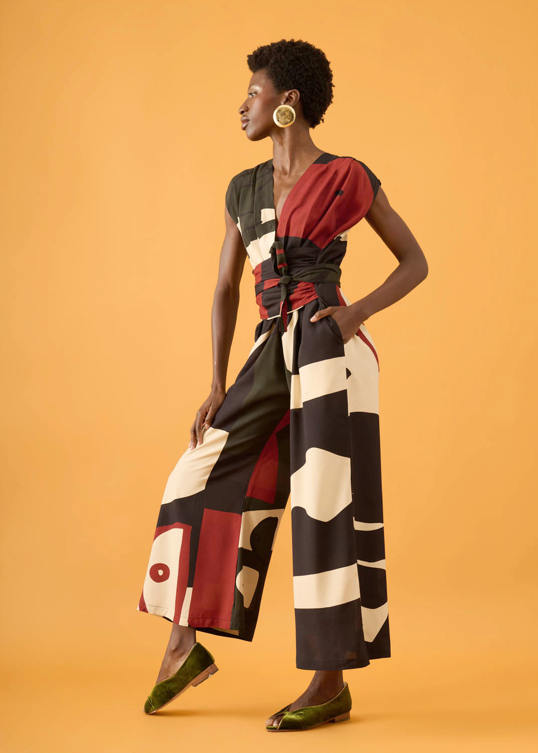 Macacão Opereta Viscose Estampado