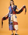 Macacão Opereta Seda Estampado