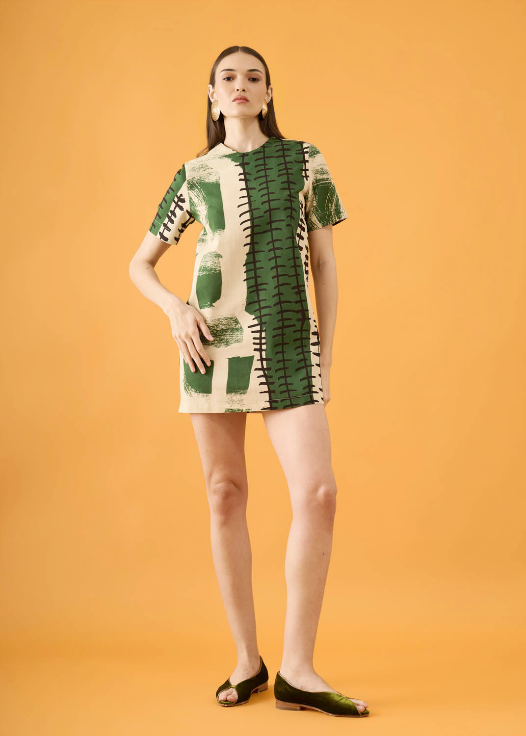Vestido Mônica Linho Estampado