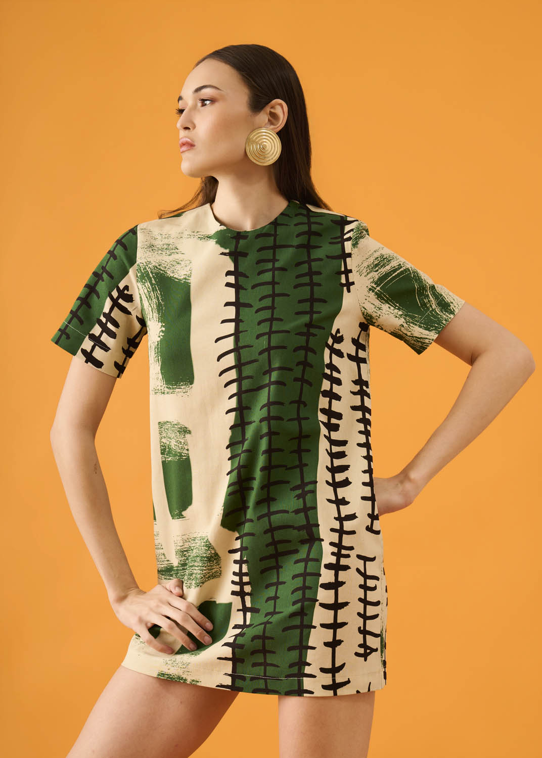 Vestido Mônica Linho Estampado