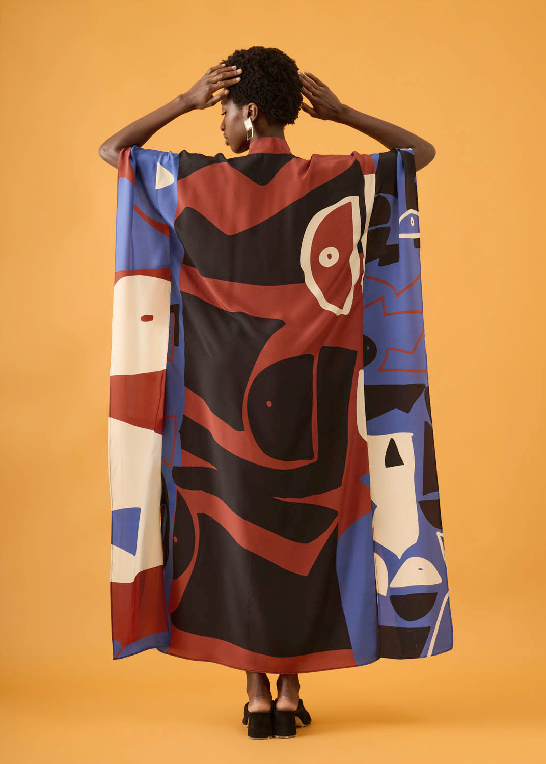 Vestido Asa Seda Estampado