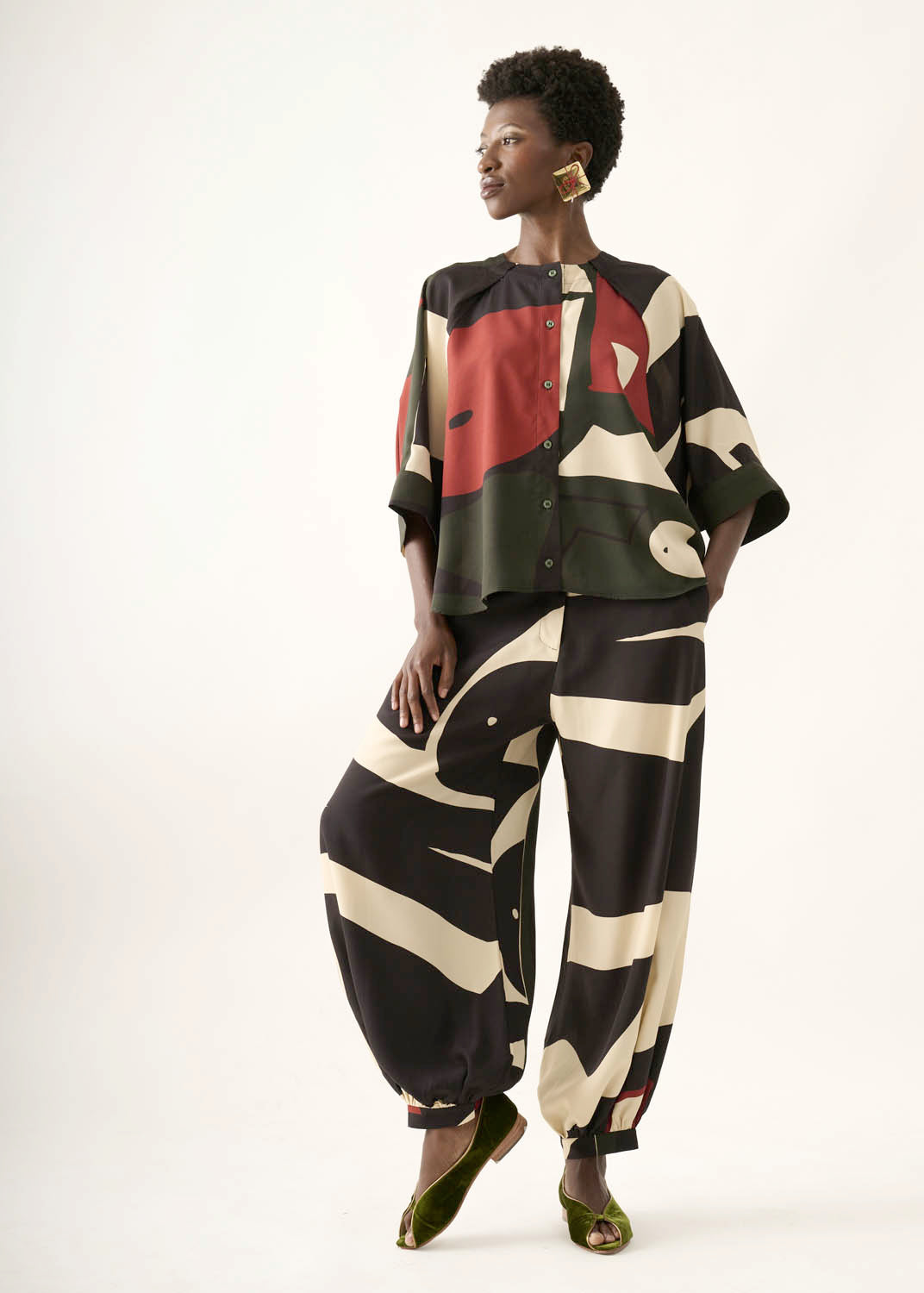 Calça Alladin Viscose Estampado