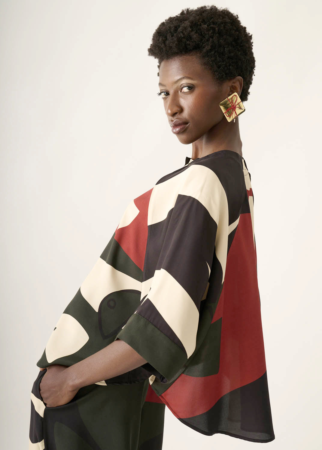 Cropped Prega Viscose Estampado