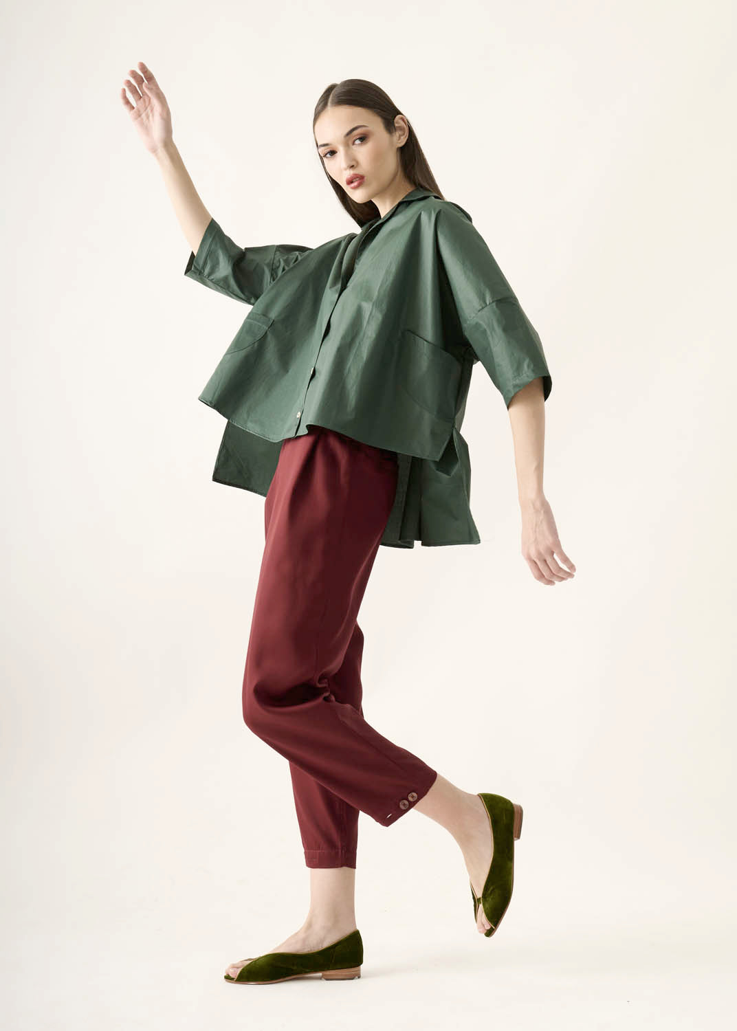 Calça Caseado Lyocell Liso