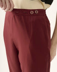 Calça Caseado Lyocell Liso