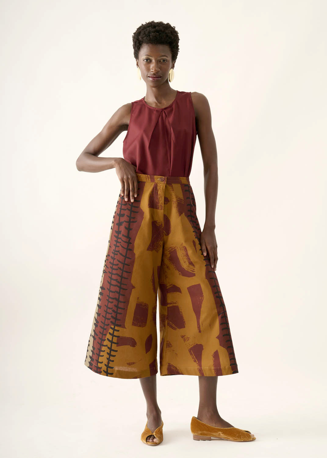 Pantalona Elástico Linho Estampado