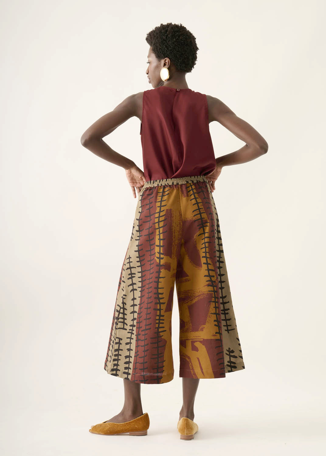 Pantalona Elástico Linho Estampado