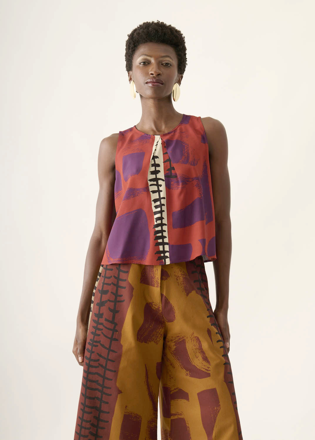 Regata Prega Viscose Estampado