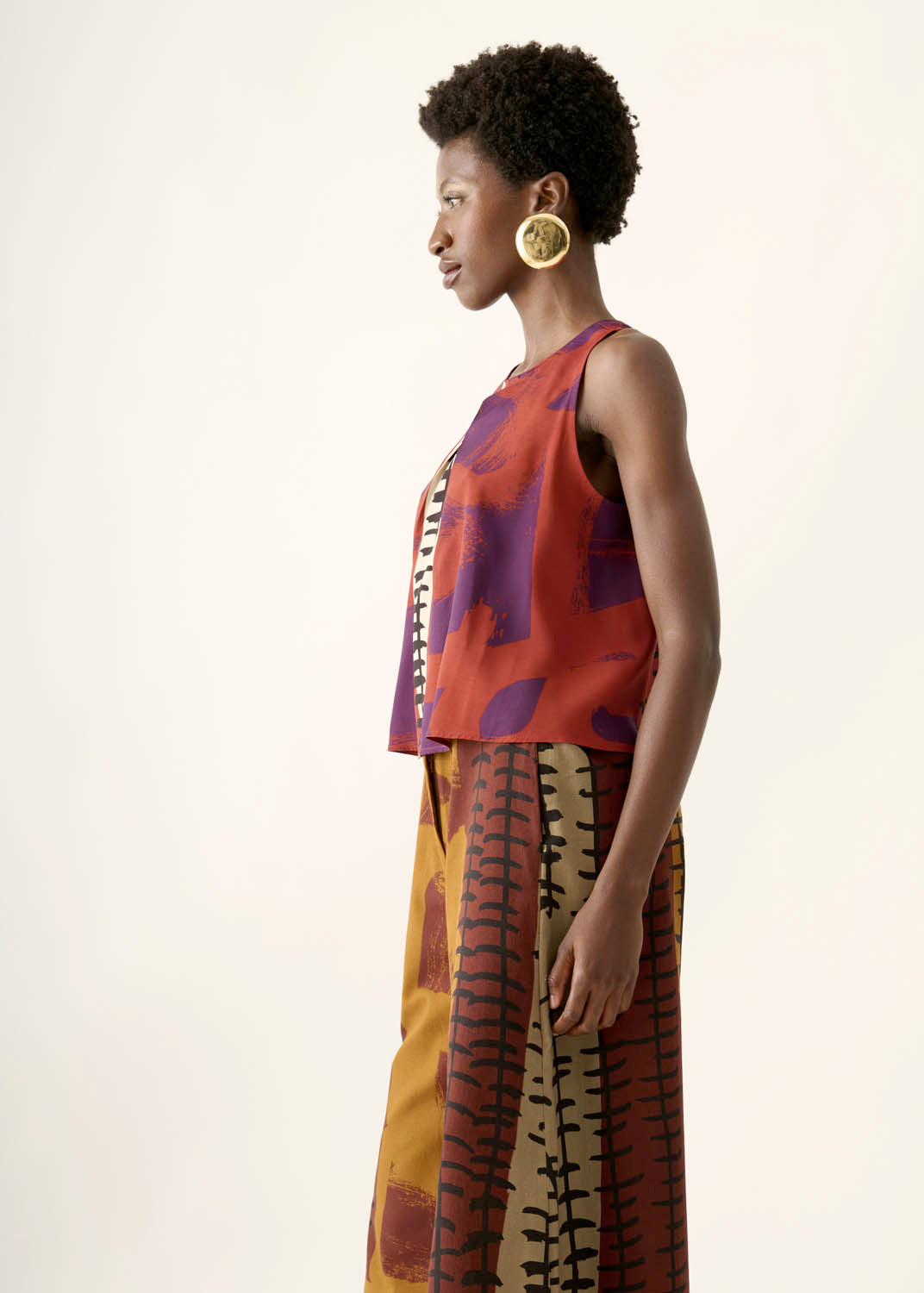 Regata Prega Viscose Estampado