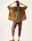 Cropped Quadrado Linho Estampado