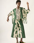 Cropped Quadrado Linho Estampado
