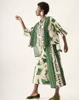 Cropped Quadrado Linho Estampado