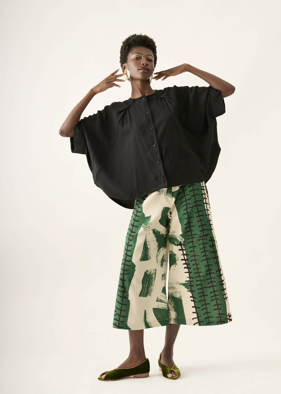 Cropped Prega Lyocell Liso