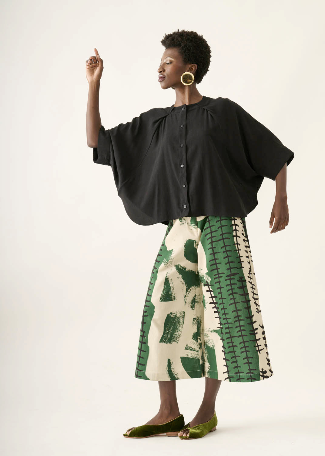 Cropped Prega Lyocell Liso