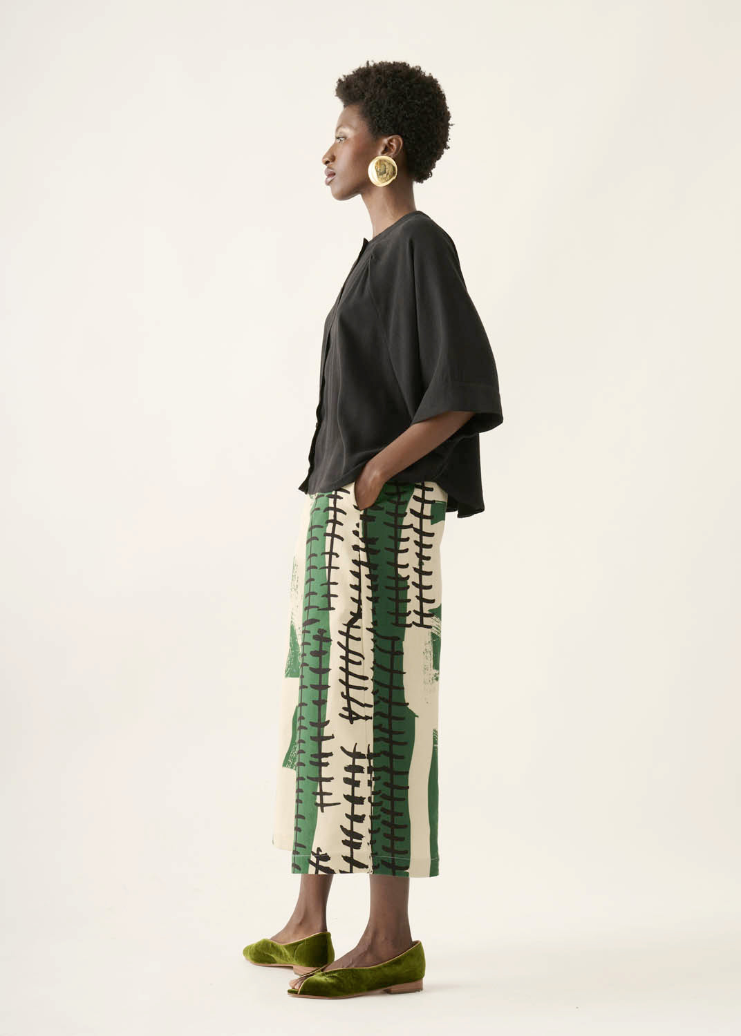 Cropped Prega Lyocell Liso