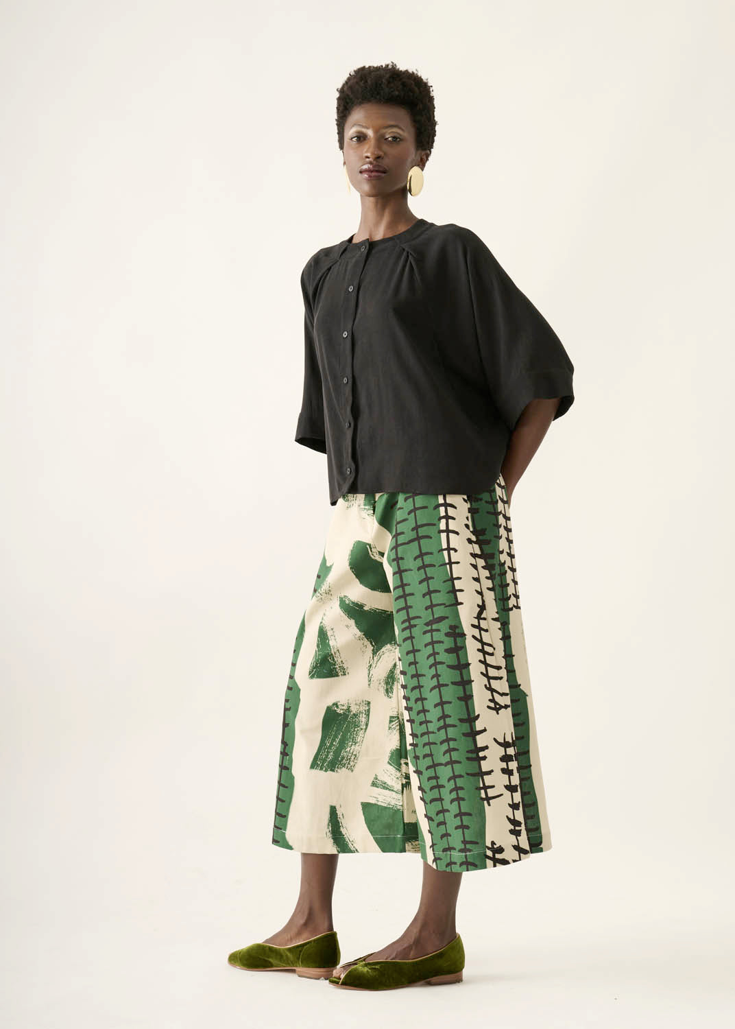 Cropped Prega Lyocell Liso