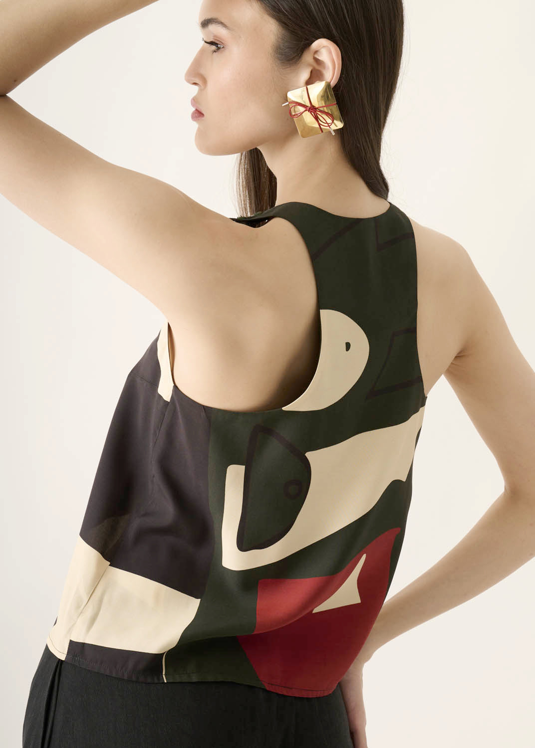 Regata Torcida Viscose Estampado
