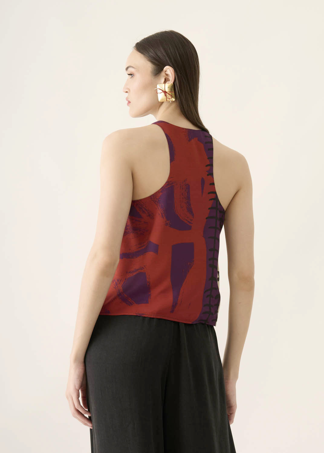 Regata Torcida Viscose Estampado