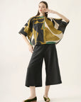 Cropped Prega Algodão Estampado