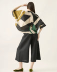 Cropped Prega Algodão Estampado